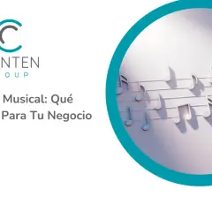 Notas musicales flotando sobre un pentagrama, ideal para blogs de música sobre marketing.