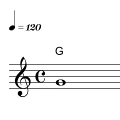 Partitura para violín con indicación de tempo (negra = 120). Ideal para un blog sobre música.