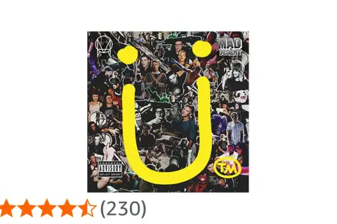 Collage de fotos con un gran símbolo amarillo en forma de U, con el texto "MAD DECENT" y "jack u" visible.