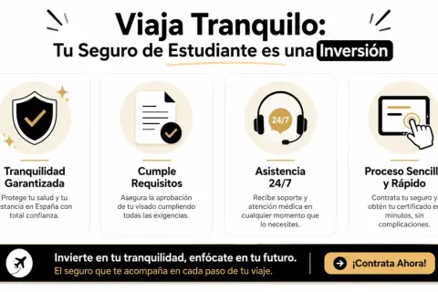 Seguro de estudiante para viajar tranquilo, con garantía, asistencia 24/7 y proceso rápido. ¡Invierte en tu futuro!