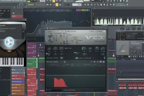 Fl Studio con plugins como Autogun, Vocodex y Licex, ideal para crear los mejores plugins fl studio.