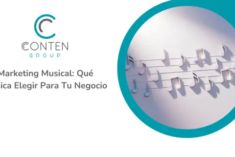 Notas musicales flotando sobre un pentagrama, ideal para blogs de música sobre marketing.