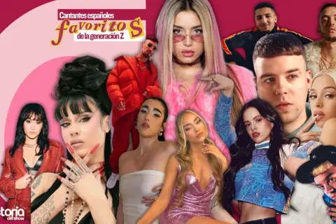 Montaje de cantantes españoles favoritos de la generación Z, con Aitana, Bad Gyal, Quevedo y más.