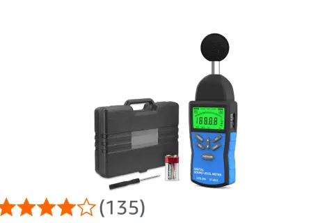 Medidor de sonido digital, con que se miden los decibelios. Incluye estuche, batería y destornillador.