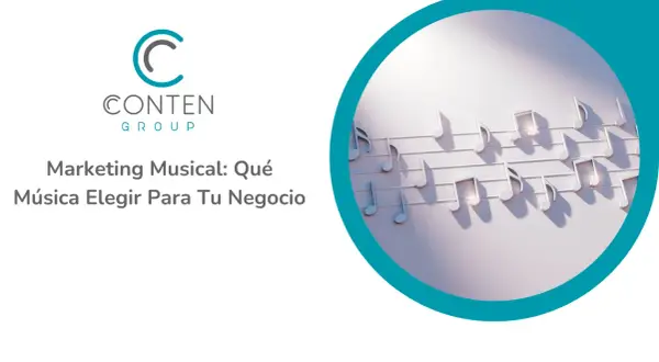 Notas musicales flotando sobre un pentagrama, ideal para blogs de música sobre marketing.