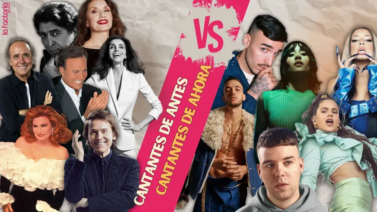 Comparativa de cantantes de antes y de ahora, mostrando la evoluci&oacute;n de los estilos de m&uacute;sica urbana y el pop espa&ntilde;ol.