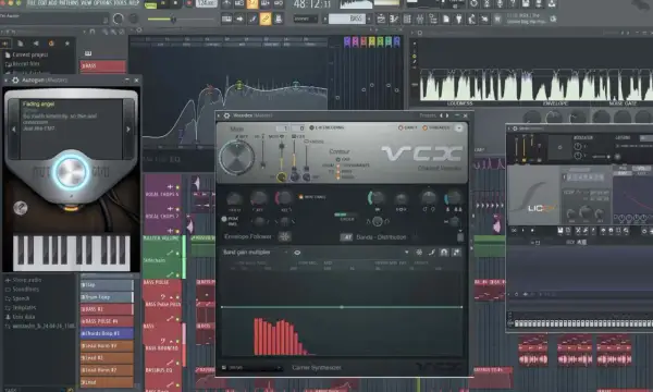 Fl Studio con plugins como Autogun, Vocodex y Licex, ideal para crear los mejores plugins fl studio.